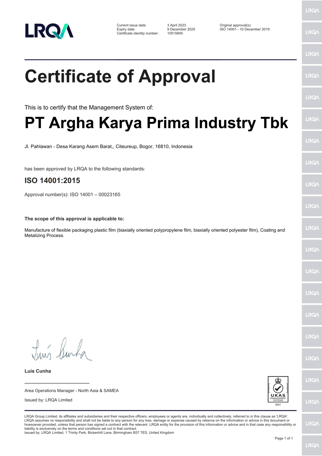 ISO 9001 Certification